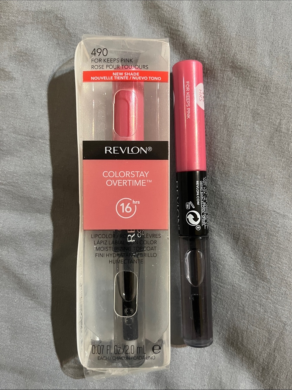 Revlon ColorStay Overtime Lipcolor in For Keeps Pink-#490(2 Pack)